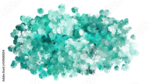 Fluffy green watercolor backgrounds and textures with colorful abstract art creations. Smoke or cloud texture. PNG transparent available.