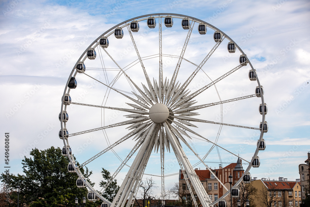  Ferris wheel on the Granary Island in Gdansk, Poland