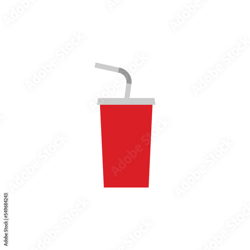 Cola icon, Fast Food Concept, Flat Style. - Vector