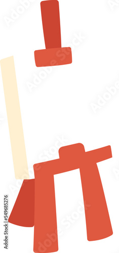 Easel flat icon Art therapy Decor element