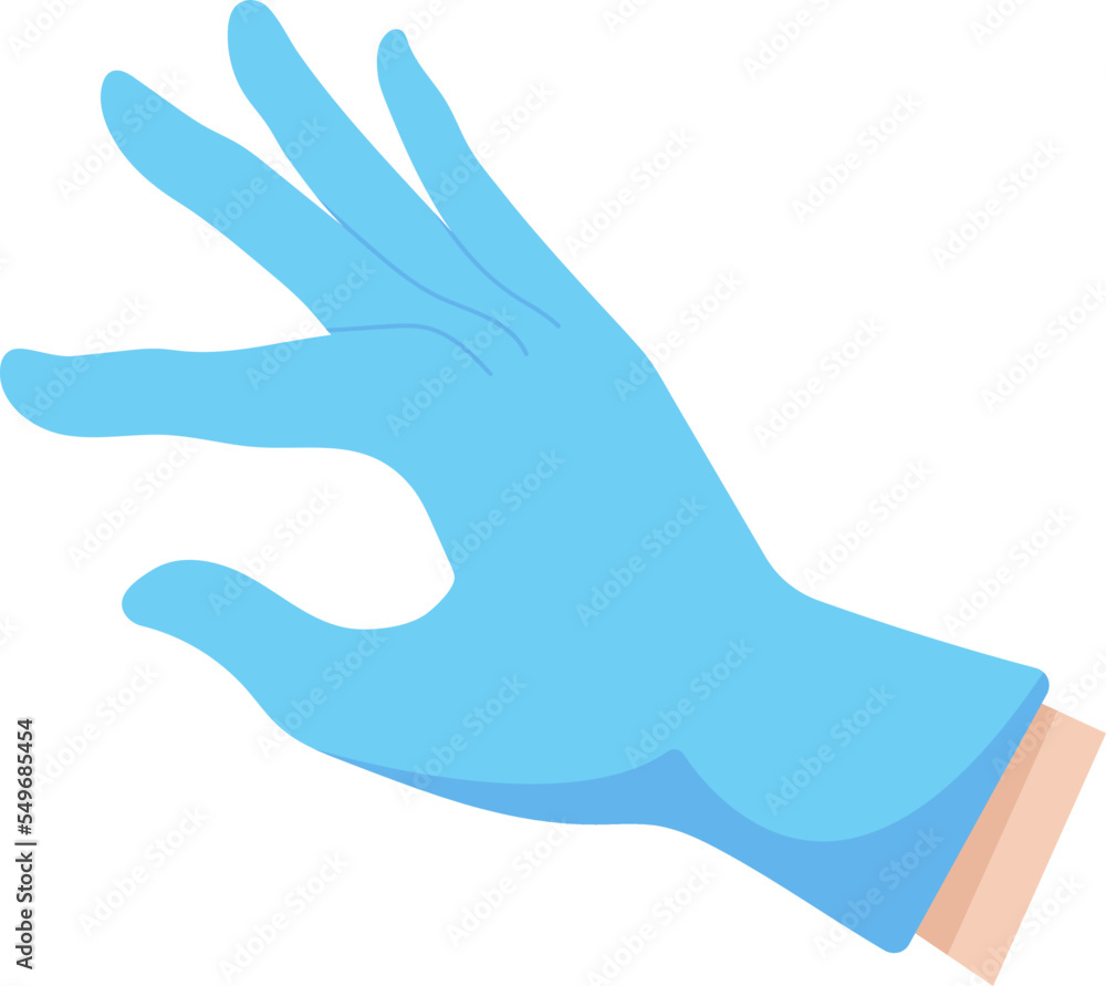 Doctor hand on protective glove flat icon Healthcare Doctor hand on protective glove flat icon Healthcare
