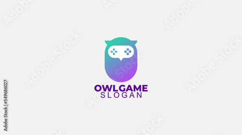 owl Game logo design concept