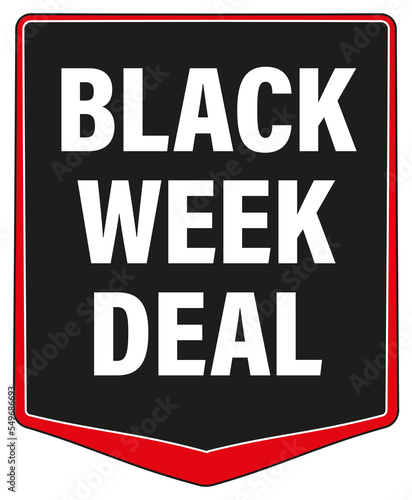 Black week deal, line drawing,