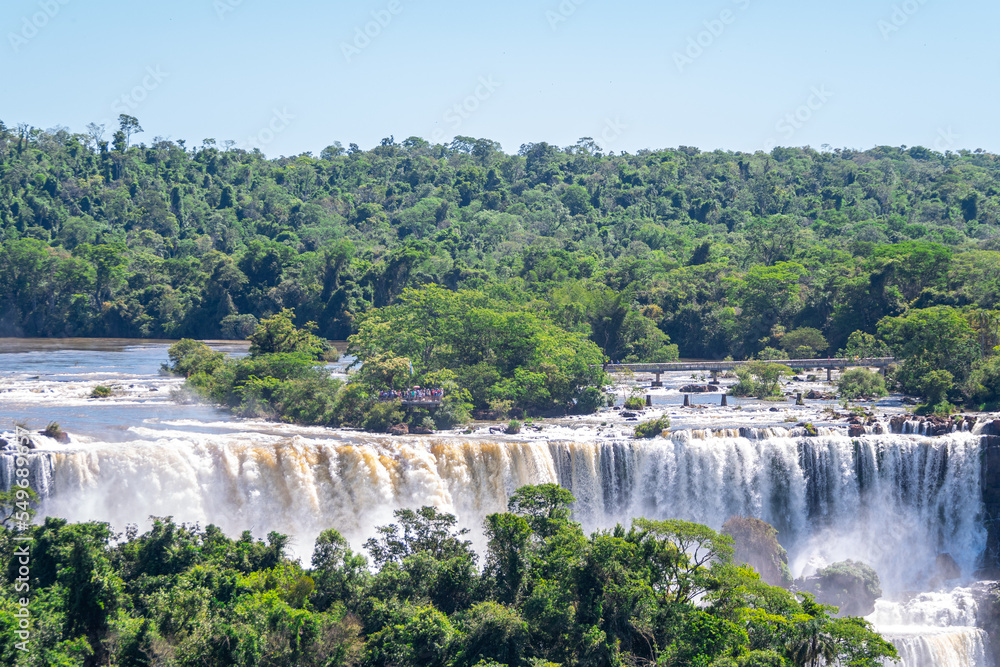 amazing view of iguazu waterfalls from brazilian side