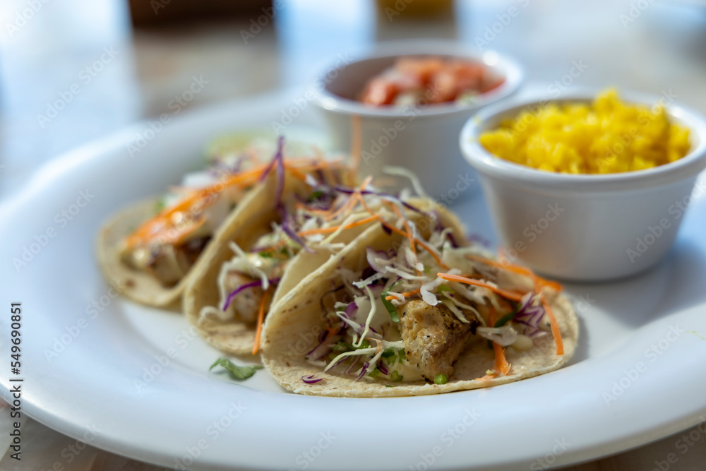 Crispy Mexican Fish Tacos with Cabbage Slaw