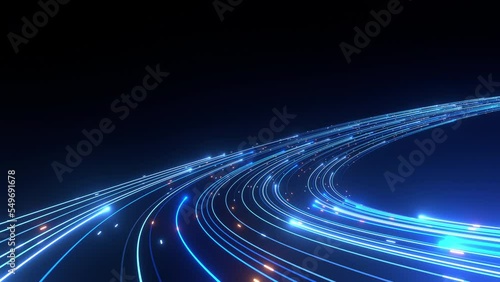 High Speed Light Streaks internet data lines background