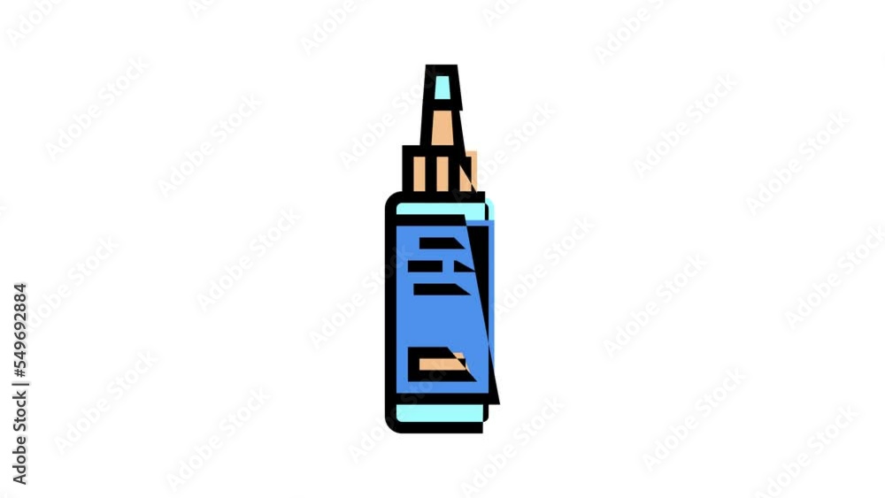 hair growth serum color icon animation hair growth serum color icon animation