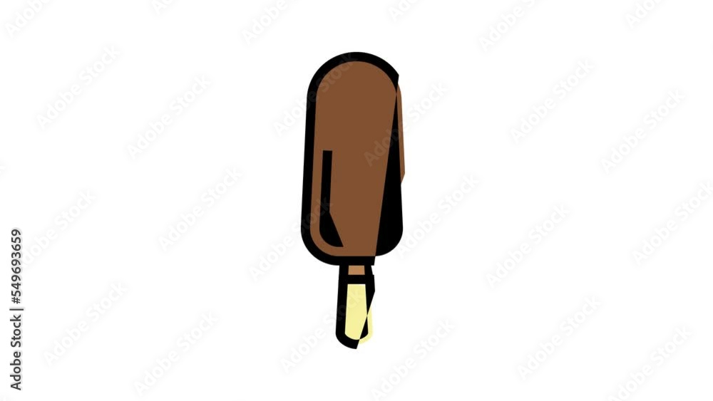 chocolate ice cream color icon animation chocolate ice cream color icon animation