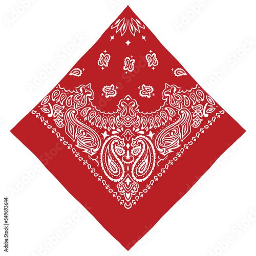 Red bandana design - hand drawn illustration