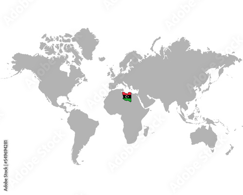 リビアの地図