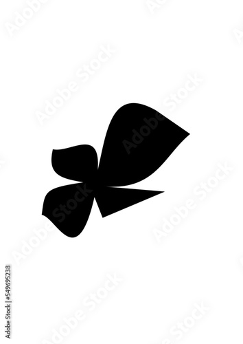 Motif abstrait noir fessant pensé à une tâche ou autre chose d'où le côté abstrait du motif.