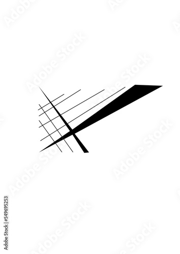 Motif principal en x spécial de couleur noir entouré de petites lignes fines noires, donnant beaucoup d'originalité.