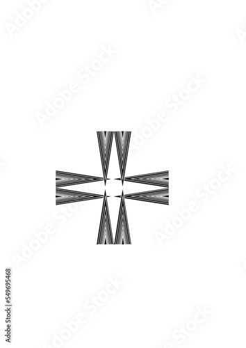 Disposition de triangle de identique avec ligne blanche à l'intérieur, formant une étoile nordique blanc à l'intérieur.