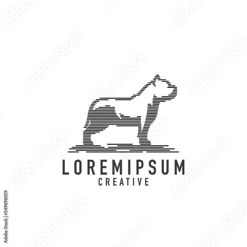 Bullmastiff logo design template 
