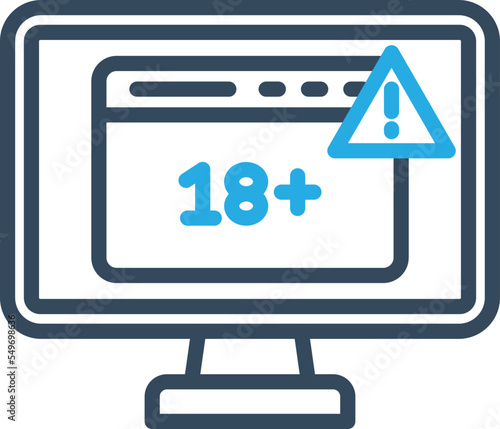 restricted age Vector Icon

