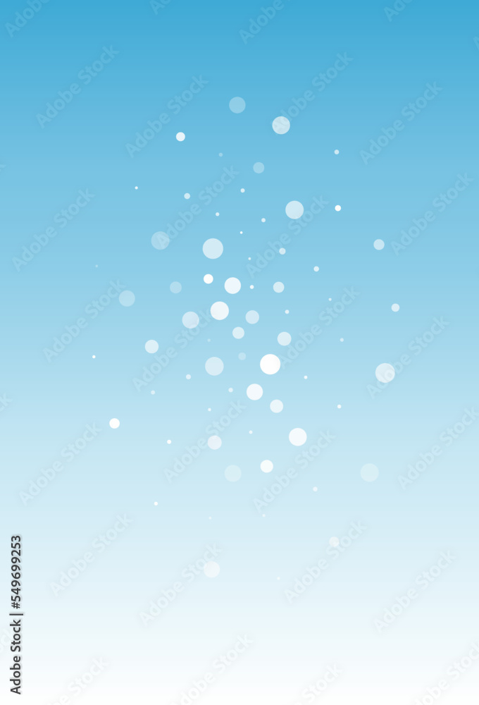 White Snow Vector Blue Background. Abstract Gray