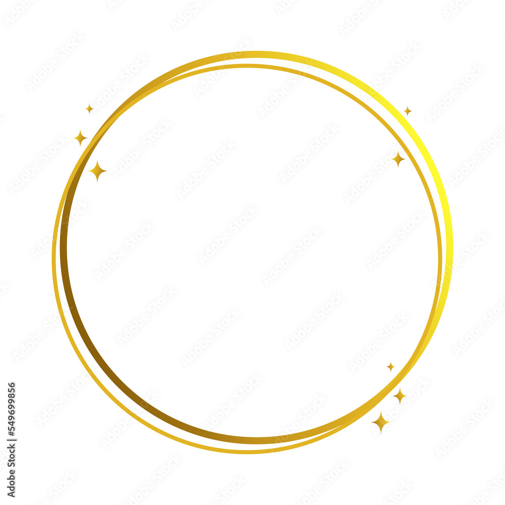 golden round frame for your design golden round frame for your design