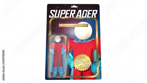 Super Ager Maintain Youth Brain Activity Healthy Living Action Figure 3d Animation photo