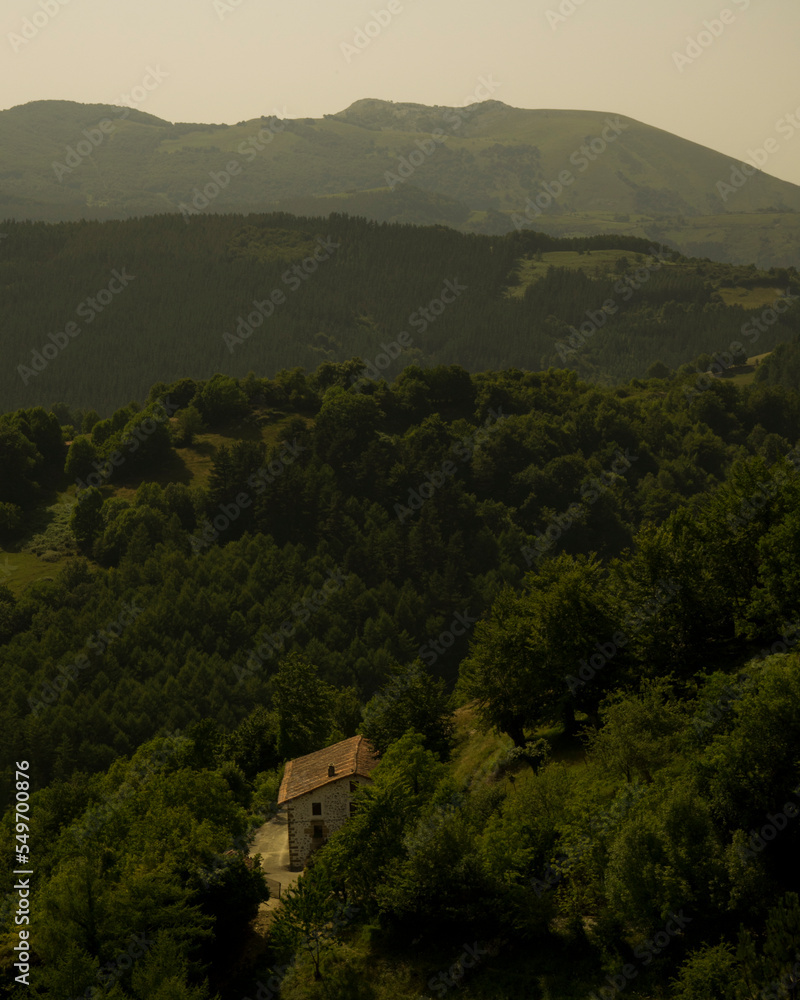 Landscape in the mountains near Aranzazu, Basque Country, Spain