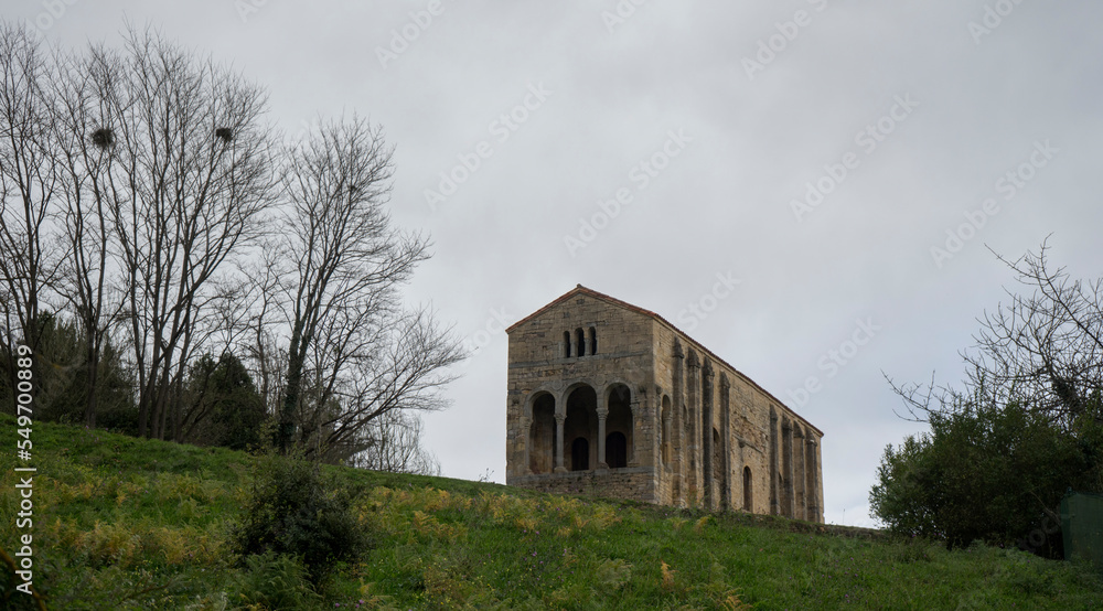 Pre-romanic church near Oviedo, Asturias, Spain Pre-romanic church near Oviedo, Asturias, Spain