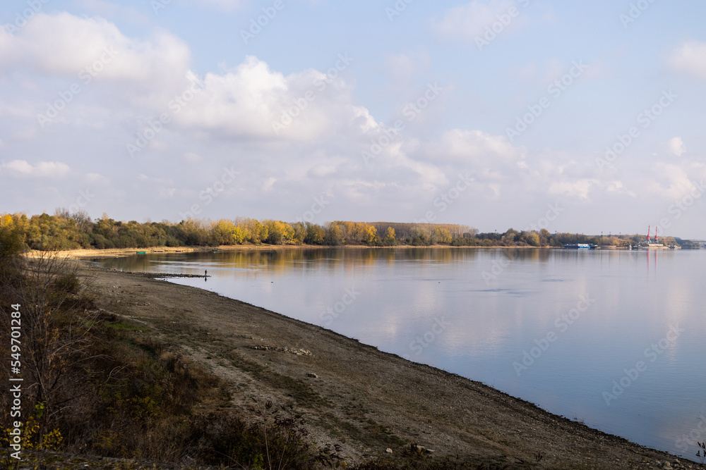 the coast of the river Danube between Bulgaria and Romania the coast of the river Danube between Bulgaria and Romania