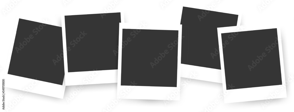 Realisctic retro photo frames. Booth empty teplate for collage Realisctic retro photo frames. Booth empty teplate for collage