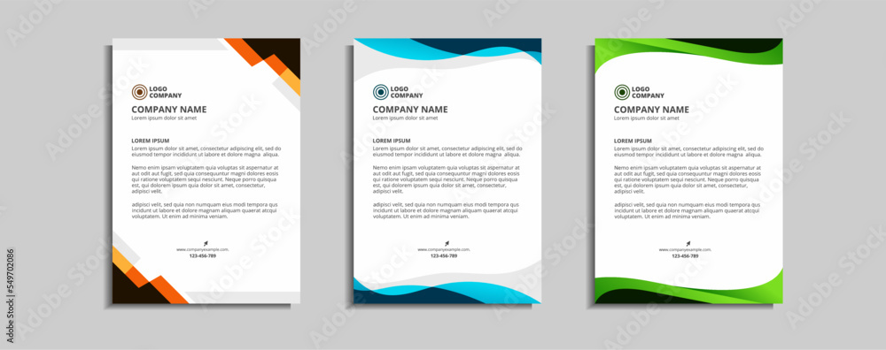 modern corporate letterhead template design. modern corporate letterhead template design.