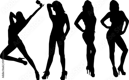 Dance girl silhouette