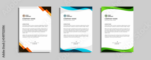 modern corporate letterhead template design.
