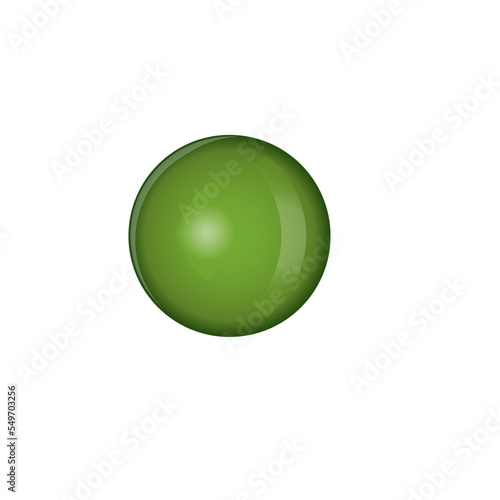 Green pea. Green peas pods isolated on white background, vector flat style stock illustration