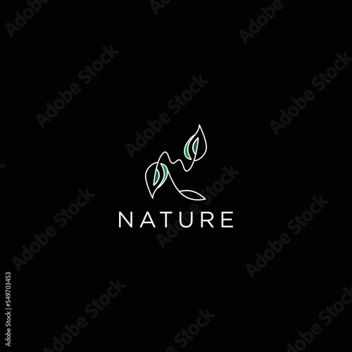 Nature creative symbol organic concept.