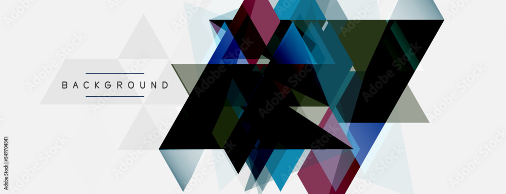 Mosaic triangles geometric background. Techno or business concept, pattern for wallpaper, banner, background, landing page Mosaic triangles geometric background. Techno or business concept, pattern for wallpaper, banner, background, landing page