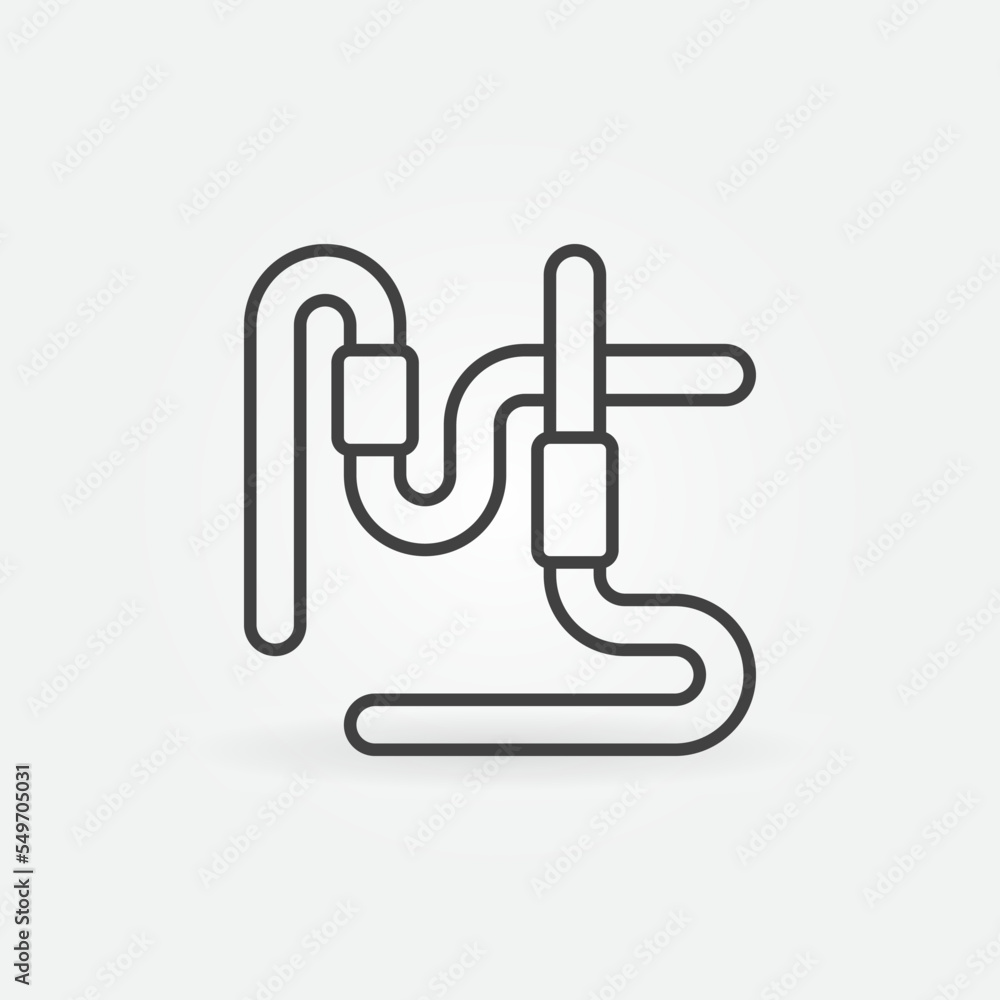 Worms vector concept geometric minimal line icon or symbol Worms vector concept geometric minimal line icon or symbol
