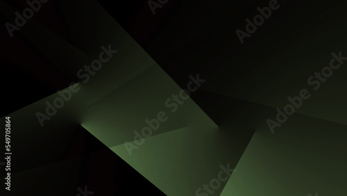 Dark olive green abstract modern background for design. Geometric shapes  triangles  squares  rectangles  stripes  lines. Futuristic. 3d effect. Khaki  military.