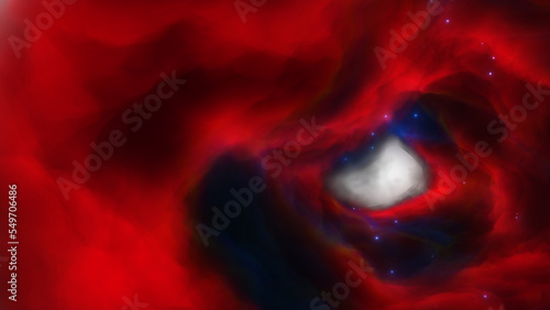 Bright Nebula Red - Blue Space tunnel clouds galaxy Alpha Channel Background © Farben Burg
