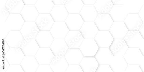 Abstract background with seamless geometric pattern . Geometry pattern hexagon. Hexagonal netting. Honeycomb background. Abstract vector background. 3D abstraction of nanotechnology and science . 