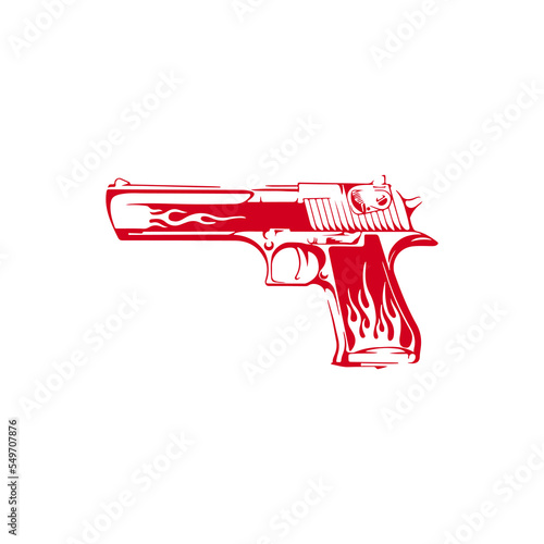 vector illustration of a firearm silhouette