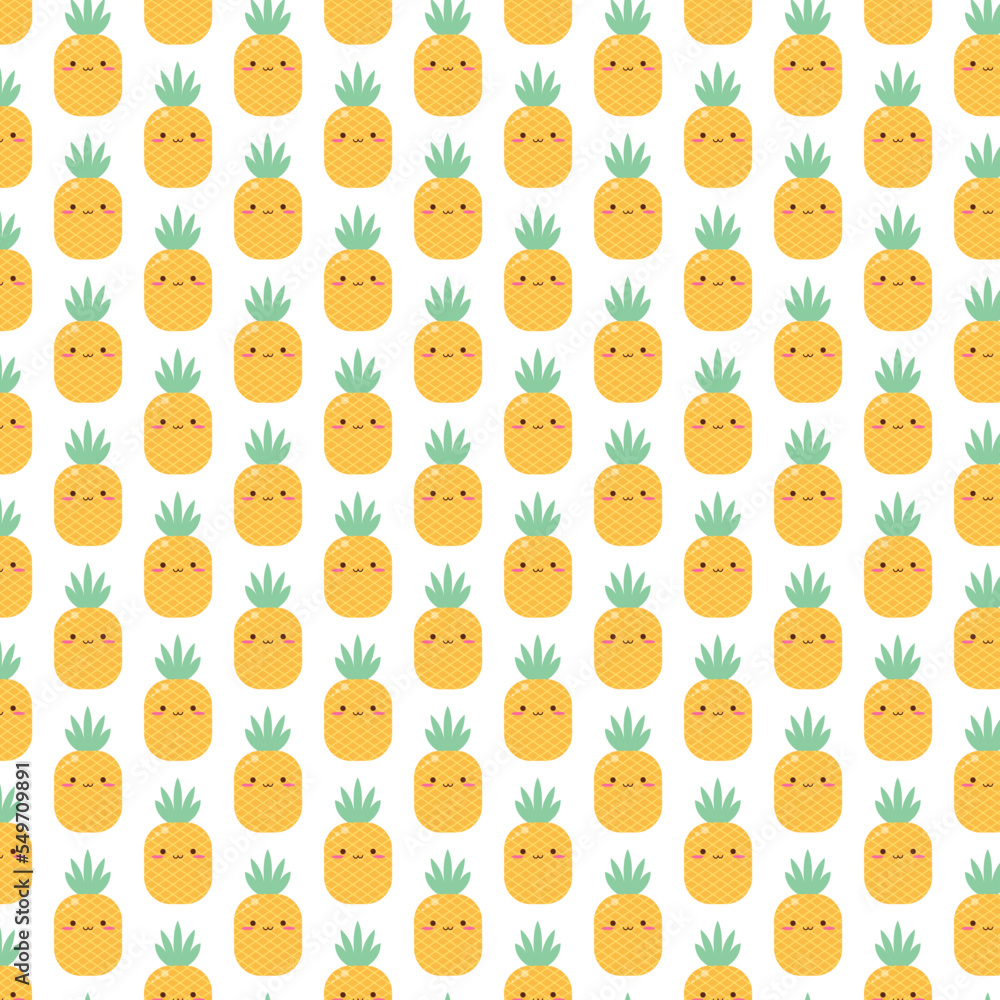 cute pineapple character background vector cute pineapple character background vector