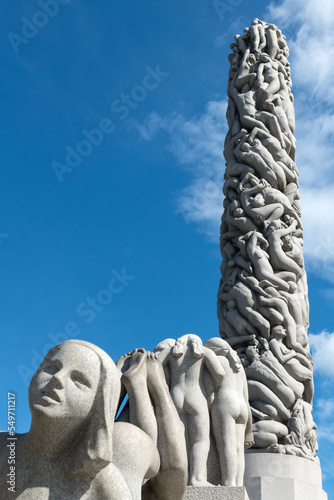 Skulpturen Park- Frogner Park Gustav Vigeland in Oslo, Norwegen 