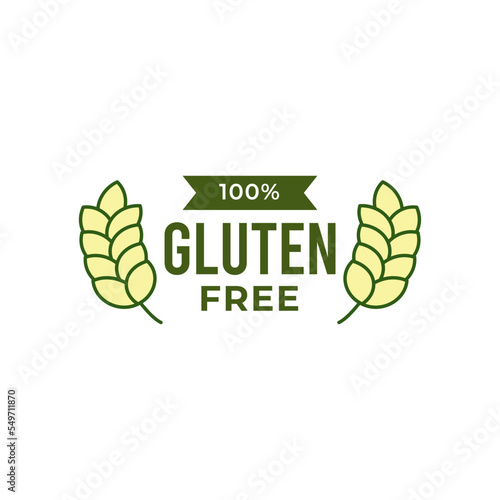 Isolated gluten free icon logo vector design.