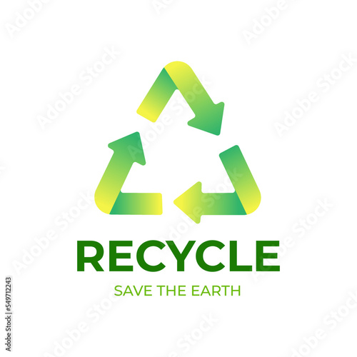 Recyclable packaging product label icon logo vector template