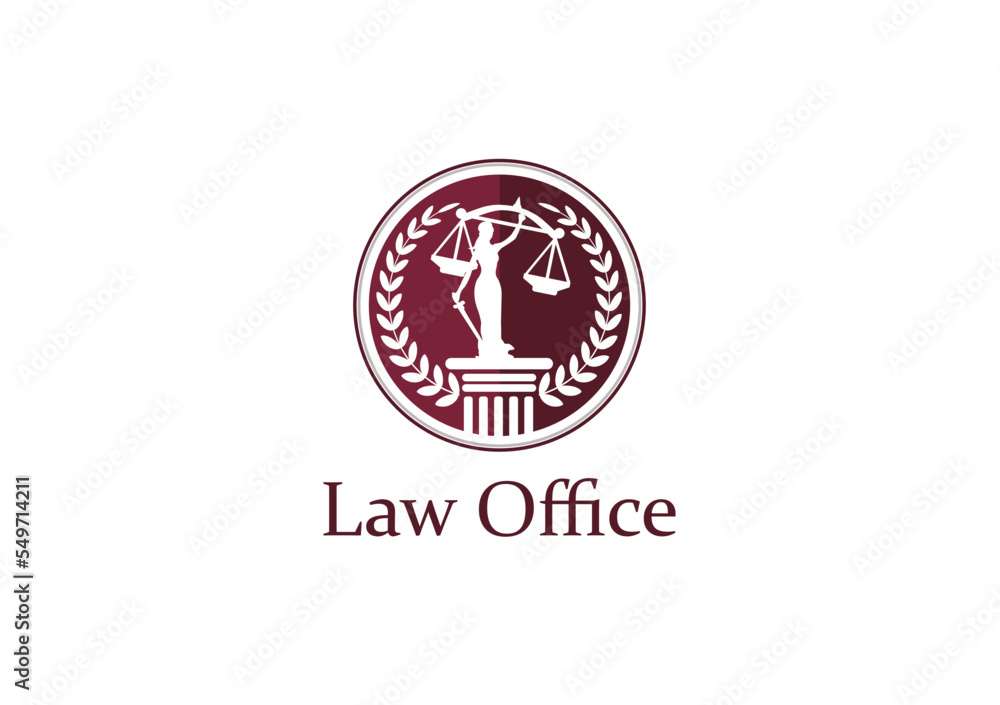 Law office vector logo design