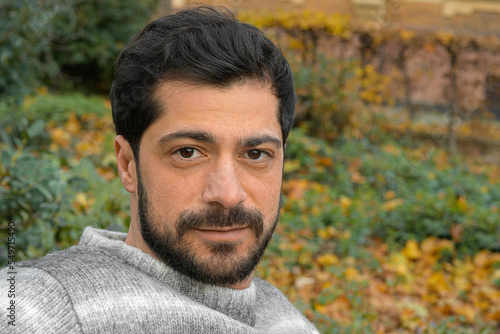 young italian man portrait outdoor autumn © Mathias Weil