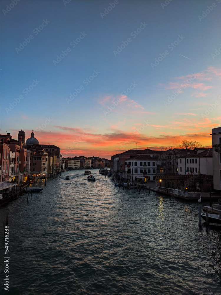 Fototapeta premium sunset over the river