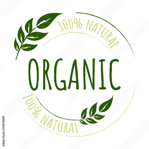 Collection of stickers, labels, badges and logos for eco, bio, organic and natural products.Ecology icon.Logo template with green leaves for organic and eco-friendly products.Vector illustration. 