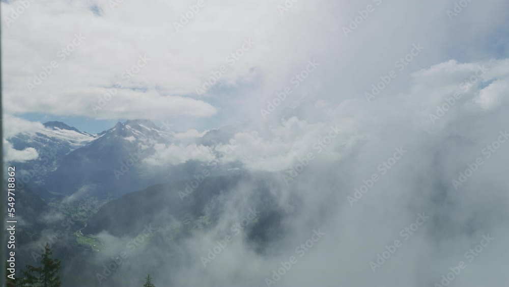 Swiss Alps on a cloudy day, Switzerland Swiss Alps on a cloudy day, Switzerland