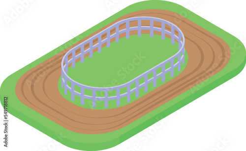 Greyhound racetrack icon isometric vector. Dog animal. Pet mammal