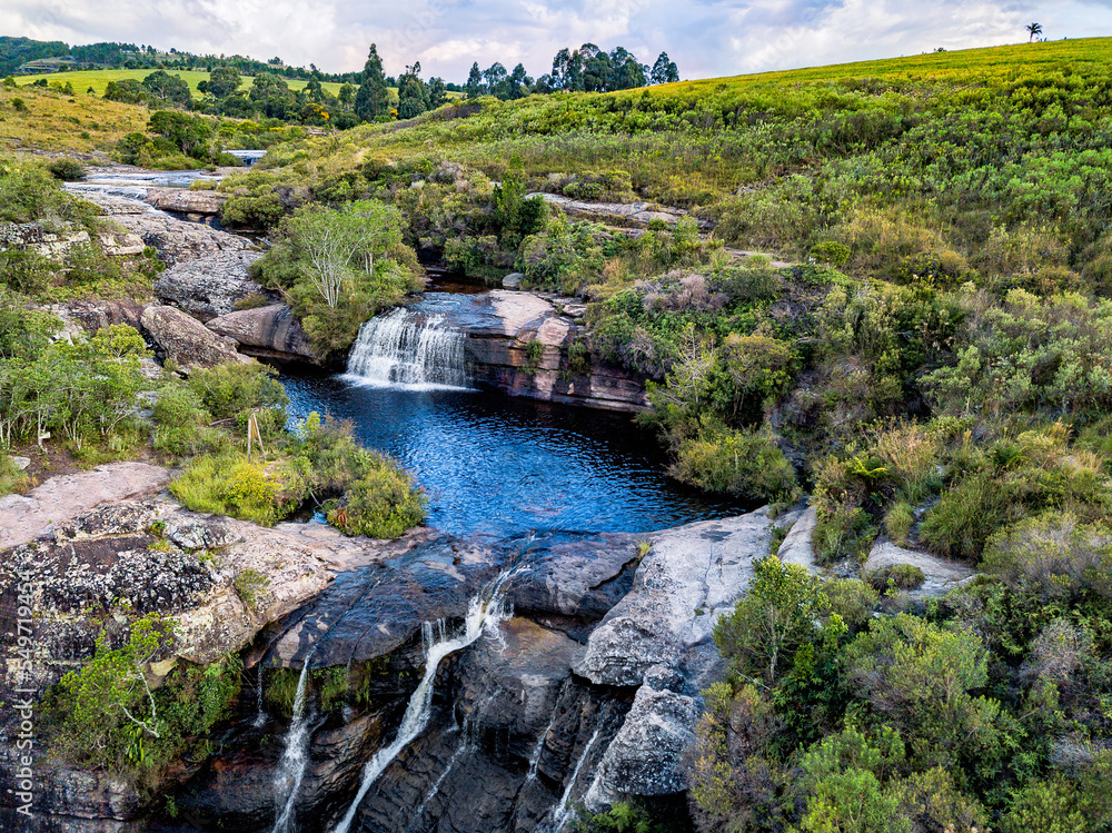 Fototapeta premium Cachoeira via drone