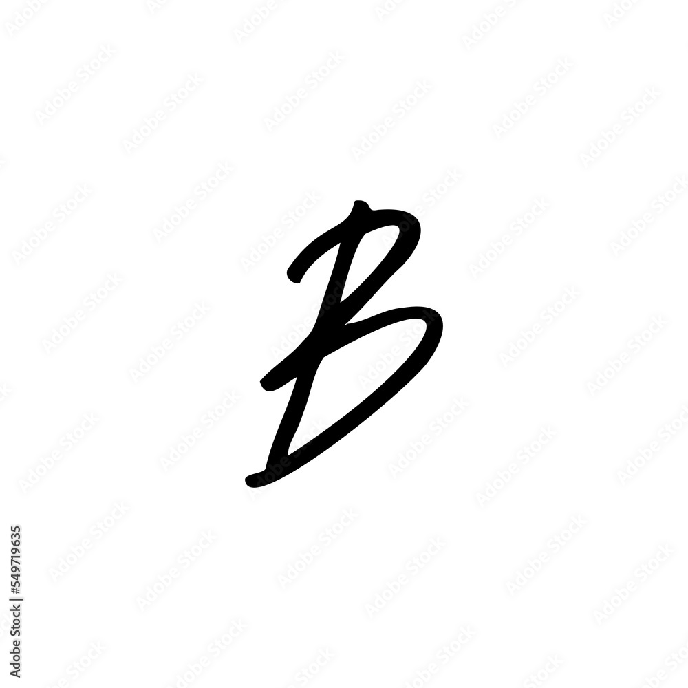 capital letter B - hand drawn vector illustration capital letter B - hand drawn vector illustration