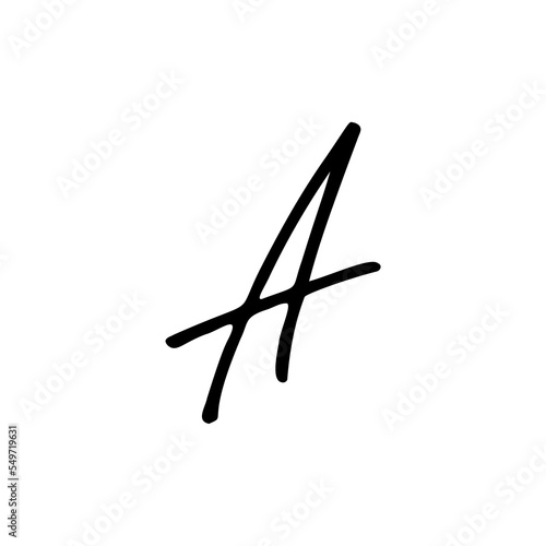 capital letter A - hand drawn vector illustration